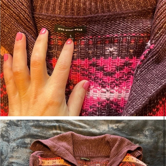 Who What Wear Patterned Knit Cardigan - Picture 6 of 6